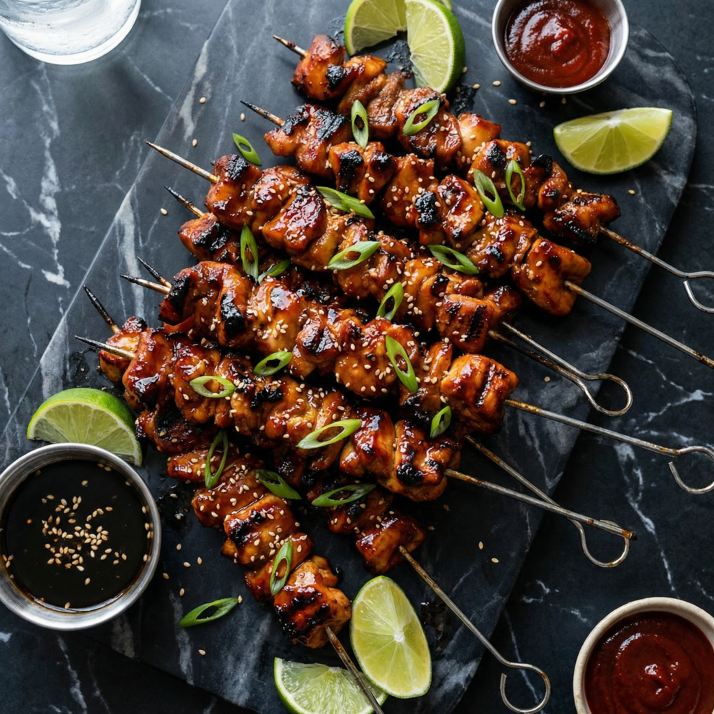 Sweet, Spicy, and Smoky: How to Make Korean BBQ Chicken Skewers at Home