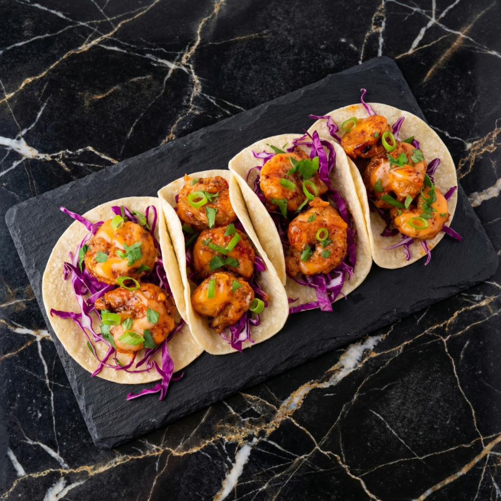 Shrimp Tacos with Cilantro Lime Crema